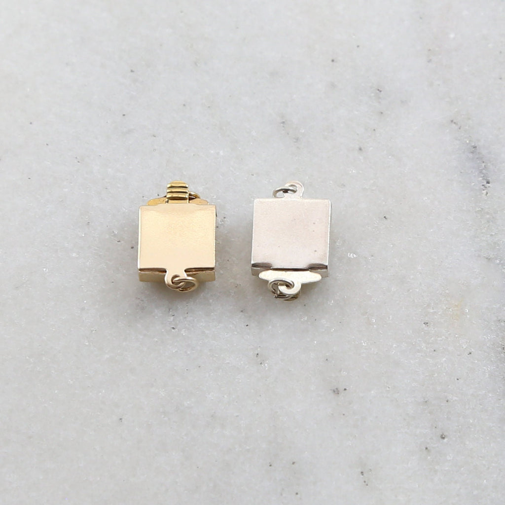 Sterling Silver or 14K Gold Filled Single Strand 8.5mm x 8.5mm Square Box