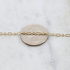 Brass Oval Fancy Oval Circle Chain in Shiny Silver and Gold – Sold by the Foot