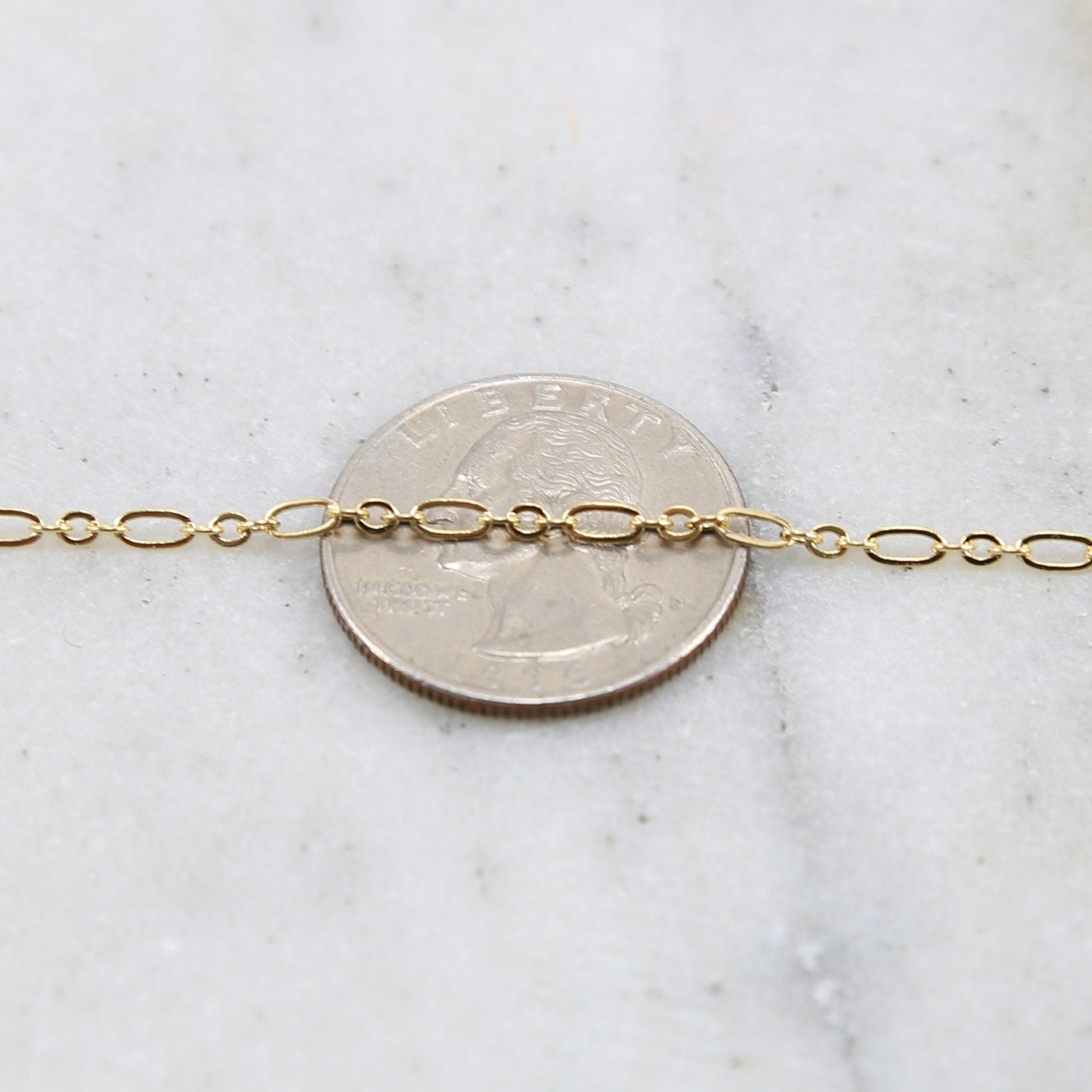 Brass Oval Fancy Oval Circle Chain in Shiny Silver and Gold – Sold by the Foot