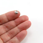 Sterling Silver Mini Tiny Puffy Heart Charm in Dainty Heart Love Pendant