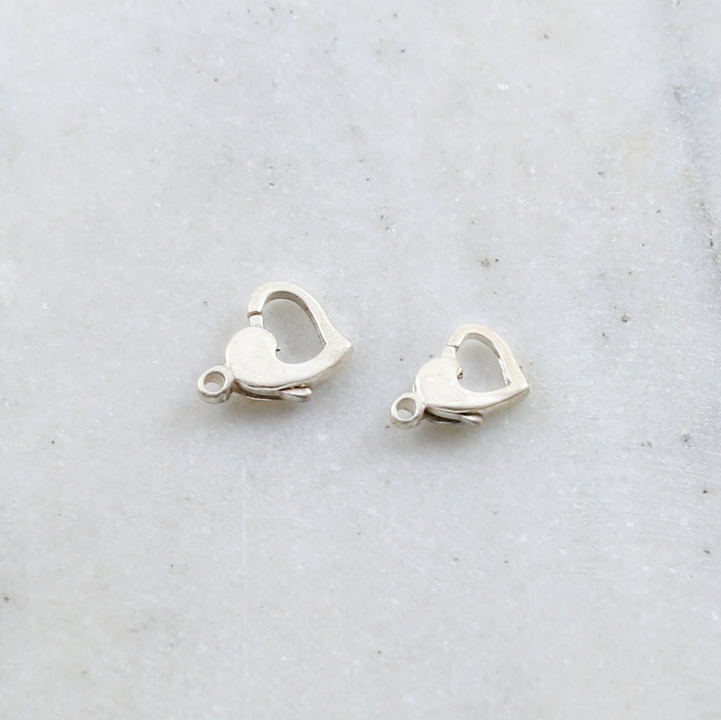 Sterling Silver . Heart Trigger Clasp 12mm x 8mm or 13mm x 10mm Chain