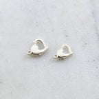 Sterling Silver . Heart Trigger Clasp 12mm x 8mm or 13mm x 10mm Chain