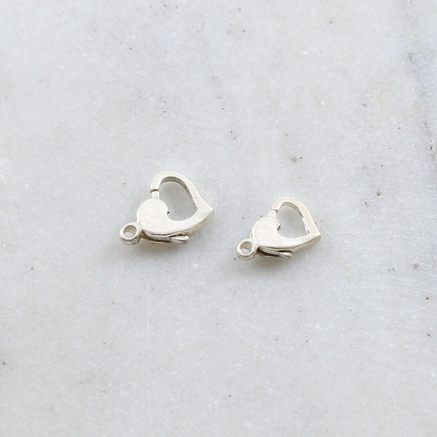 Sterling Silver . Heart Trigger Clasp 12mm x 8mm or 13mm x 10mm Chain