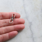 Sterling Silver S Hook Clasp with Bali Style Rope and Swirl Design