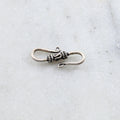 Sterling Silver S Hook Clasp with Bali Style Rope and Swirl Design
