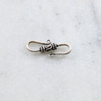 Sterling Silver S Hook Clasp with Bali Style Rope and Swirl Design
