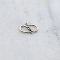 15mmx9mm Sterling Silver S Hook Clasp with Bali Style Ball Flower Design Chain