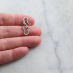22mmx12mm Sterling Silver Large S Hook Clasp with Leaf Design Chain Findings