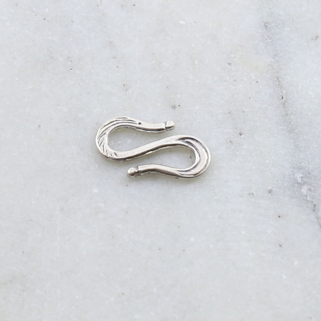 20mmx12mm Sterling Silver Large S Hook Clasp with Etched Design Chain Findings