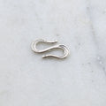 20mmx12mm Sterling Silver Large S Hook Clasp with Etched Design Chain Findings