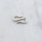 20mmx12mm Sterling Silver Large S Hook Clasp with Etched Design Chain Findings