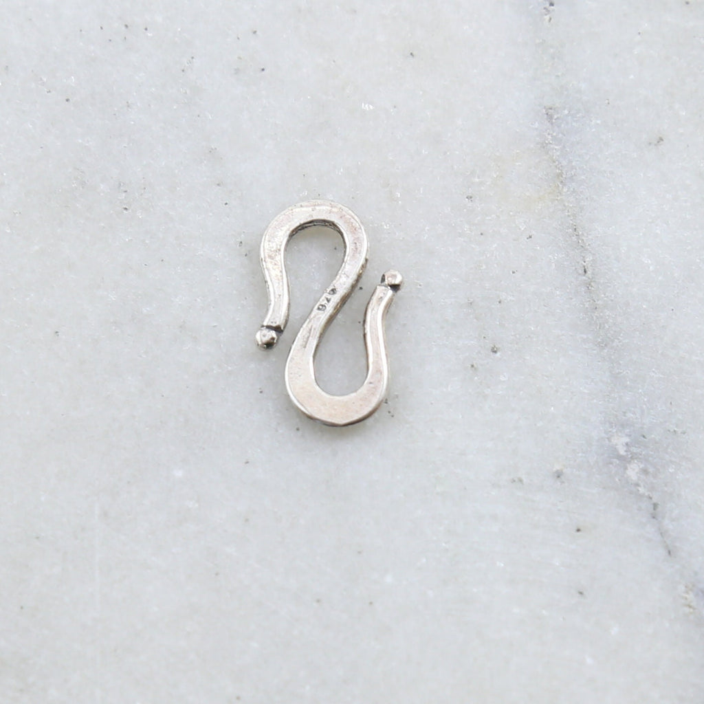 20mmx12mm Sterling Silver Large S Hook Clasp with Etched Design Chain Findings