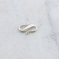 15mmx11mm Sterling Silver S Hook Clasp with Faceted Edge Design Chain Findings