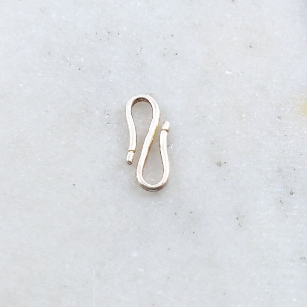 18mmx8mm Sterling Silver Skinny S Hook Clasp with Notched Ends Design Chain