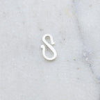 14mmx7mm Sterling Silver Small Smooth Flat Asymmetrical S Hook Clasp Chain