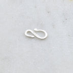 14mmx7mm Sterling Silver Small Smooth Flat Asymmetrical S Hook Clasp Chain