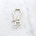 Sterling Silver Large Heavy Duty Smooth Shiny Hook Clasp Chain Findings