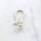 Sterling Silver Large Heavy Duty Smooth Shiny Hook Clasp Chain Findings