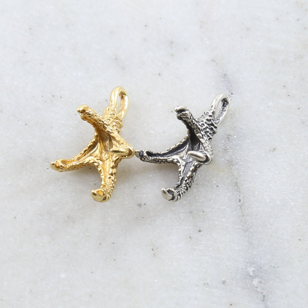Sterling Silver or Vermeil Claw Talon Dragon Bail Pendant in or Necklace