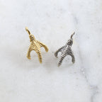 Sterling Silver or Vermeil Claw Talon Dragon Bail Pendant in or Necklace