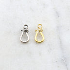Sterling Silver or Vermeil Small Hook Clasp with Bali Bead Style Design