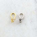 Sterling Silver or Vermeil Small Hook Clasp with Bali Bead Style Design