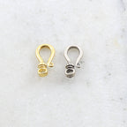 Sterling Silver or Vermeil Small Hook Clasp with Bali Bead Style Design