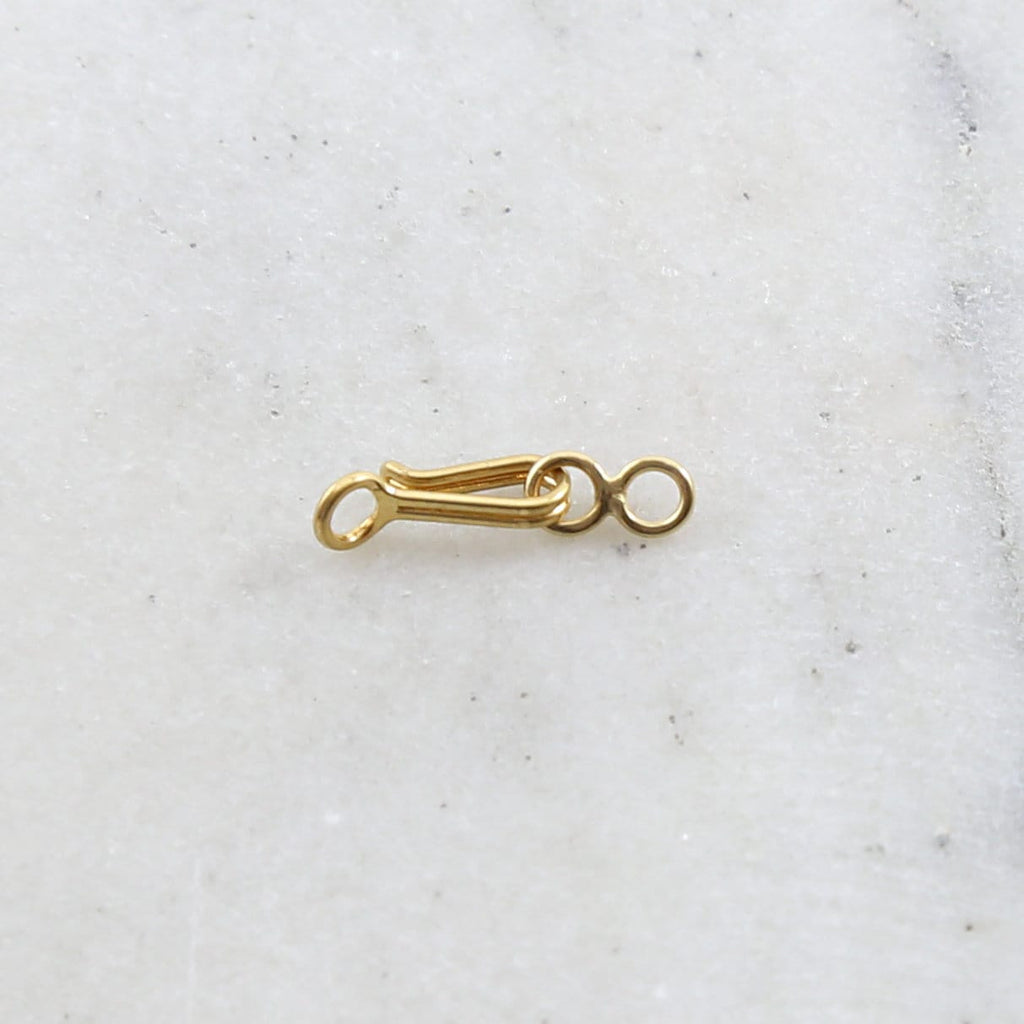 Sterling Silver or Vermeil or Small Soldered Closed Loop Hook and Eye Infinity