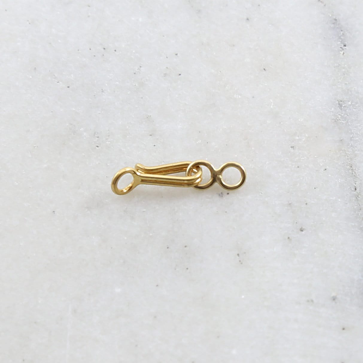 Sterling Silver or Vermeil or Small Soldered Closed Loop Hook and Eye Infinity