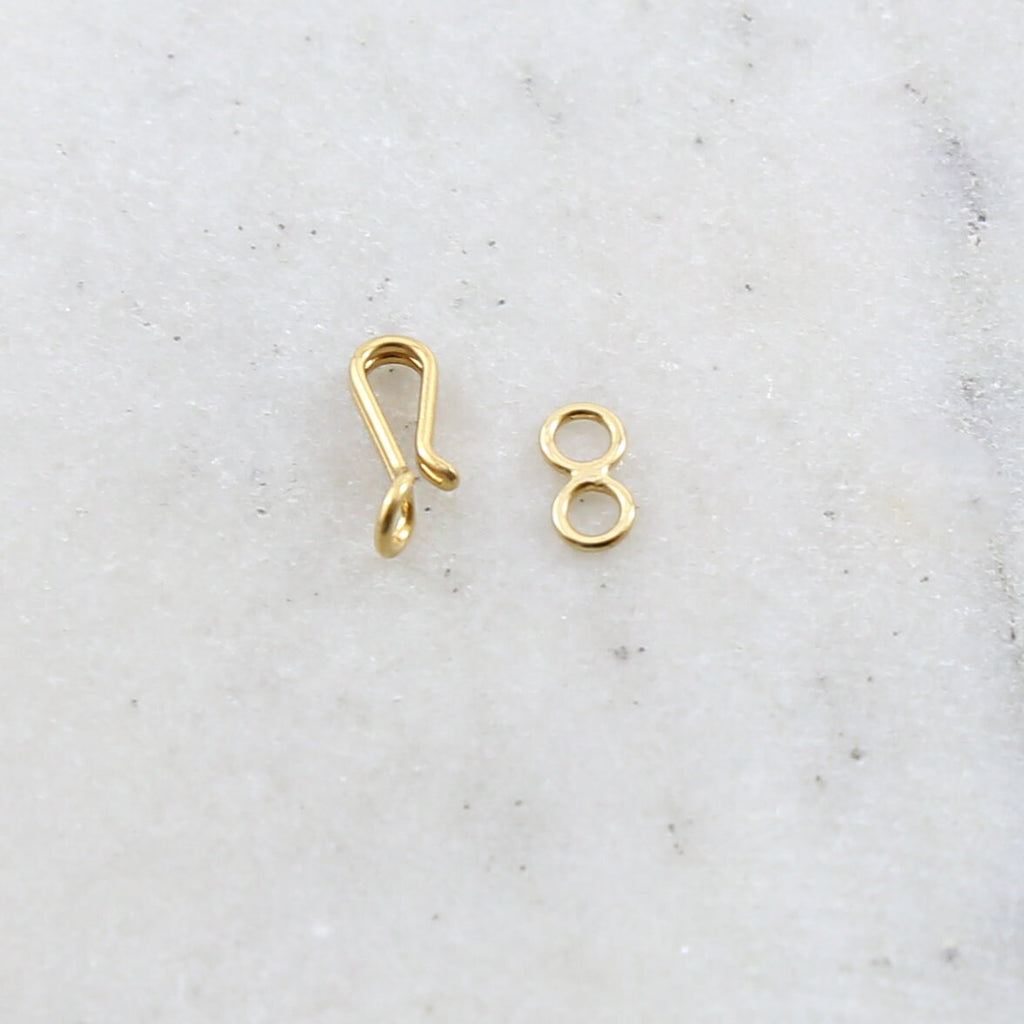 Sterling Silver or Vermeil or Small Soldered Closed Loop Hook and Eye Infinity