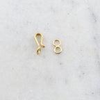 Sterling Silver or Vermeil or Small Soldered Closed Loop Hook and Eye Infinity