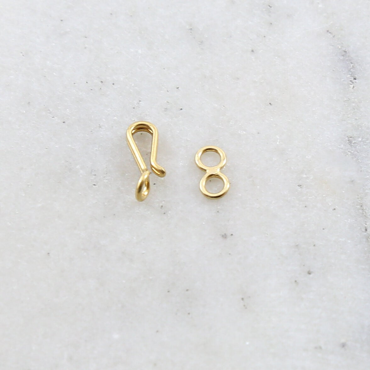 Sterling Silver or Vermeil or Small Soldered Closed Loop Hook and Eye Infinity