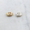 Sterling Silver or 14K Gold Filled 2 Strand 8.5mm x 8.5mm Square Box Filigree
