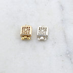 Sterling Silver or 14K Gold Filled 2 Strand 8.5mm x 8.5mm Square Box Filigree