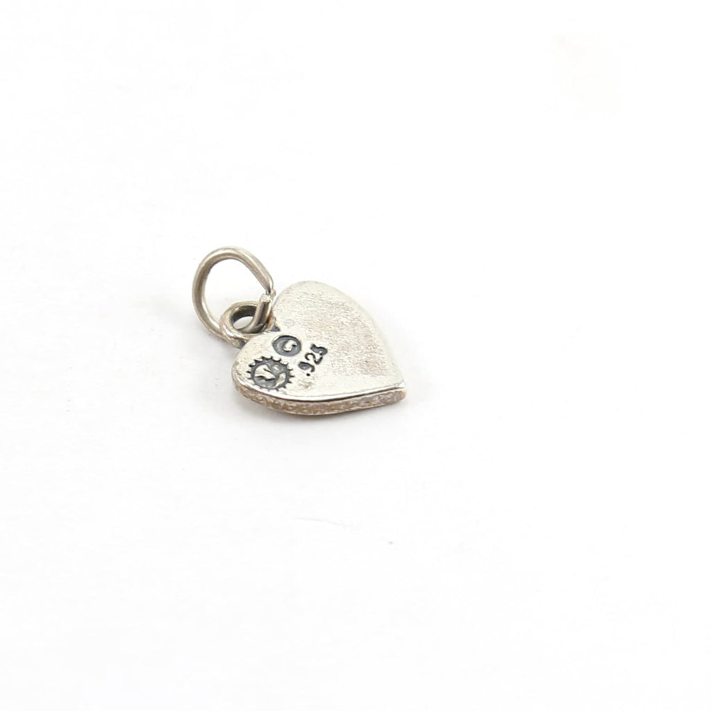 15mmx12mm Sterling Silver Baby Feet Imprint Heart Charm Pendant New Born Baby
