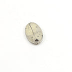 Sterling Silver Dainty Oval Raised Heart Tag Charm in Delicate Thin