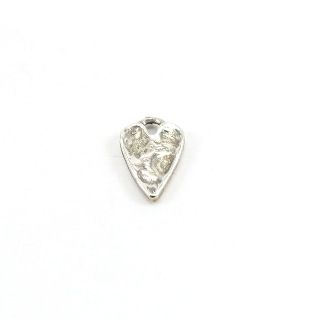 Sterling Silver or Vermeil Dainty Textured Hammered Small Heart Charm