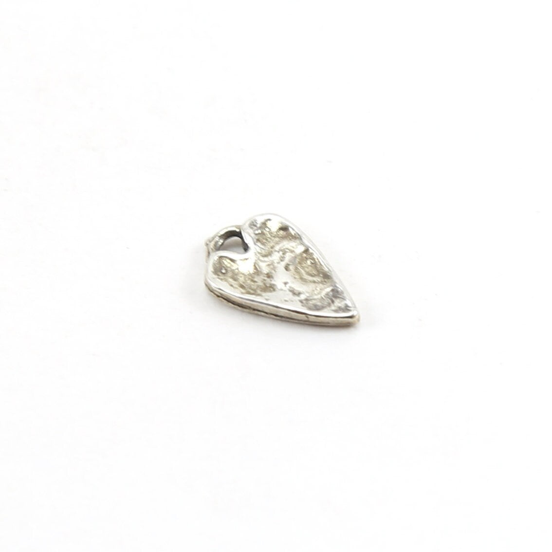 Sterling Silver or Vermeil Dainty Textured Hammered Small Heart Charm