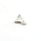 19mmx11mm Sterling Silver or Vermeil Dainty Heart Bead with Wings Love Charm