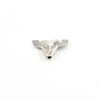 19mmx11mm Sterling Silver or Vermeil Dainty Heart Bead with Wings Love Charm
