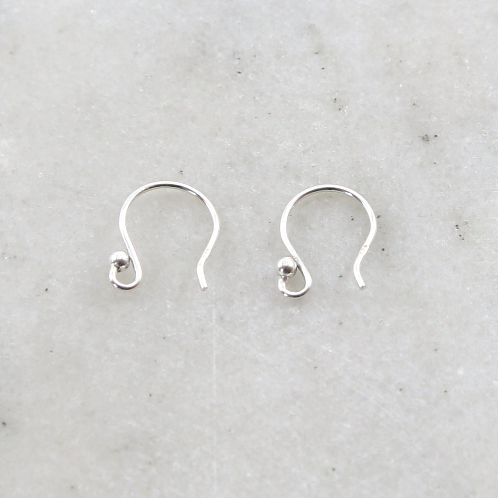 12mmx10mm Sterling Silver Short Ball Earring Wire Ear Wires Earring (2pc)