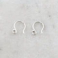 12mmx10mm Sterling Silver Short Ball Earring Wire Ear Wires Earring (2pc)
