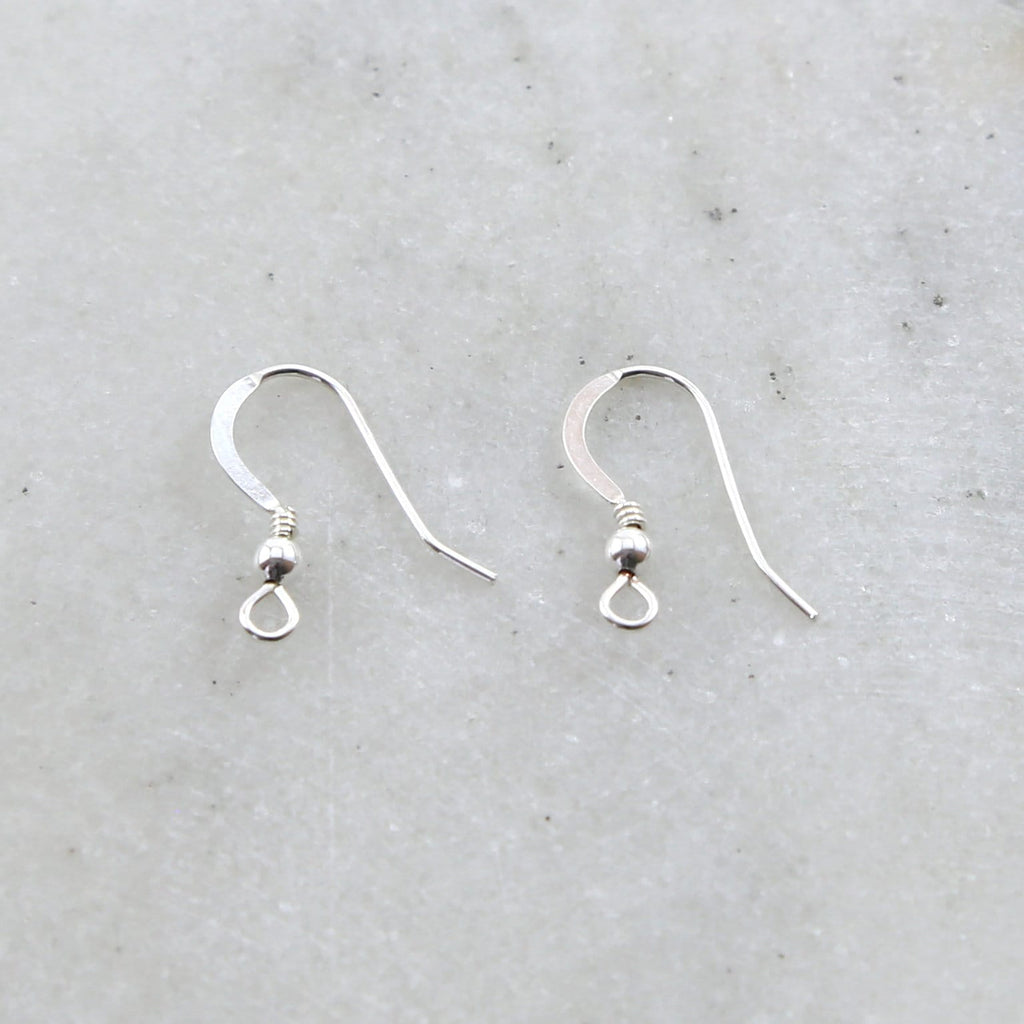 17mmx10mm Sterling Silver Earring Wire with Coil and Ball Ear Wires (2pc)