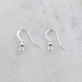 17mmx10mm Sterling Silver Earring Wire with Coil and Ball Ear Wires (2pc)