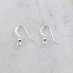 17mmx10mm Sterling Silver Earring Wire with Coil and Ball Ear Wires (2pc)