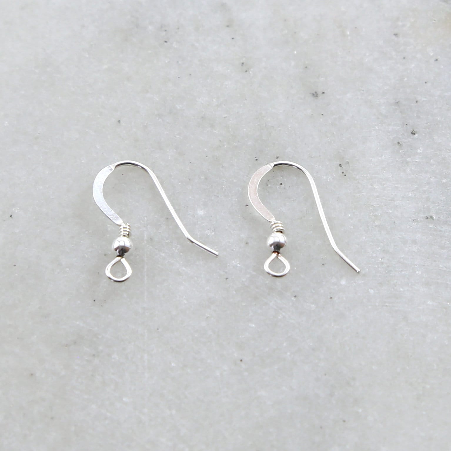 17mmx10mm Sterling Silver Earring Wire with Coil and Ball Ear Wires (2pc)