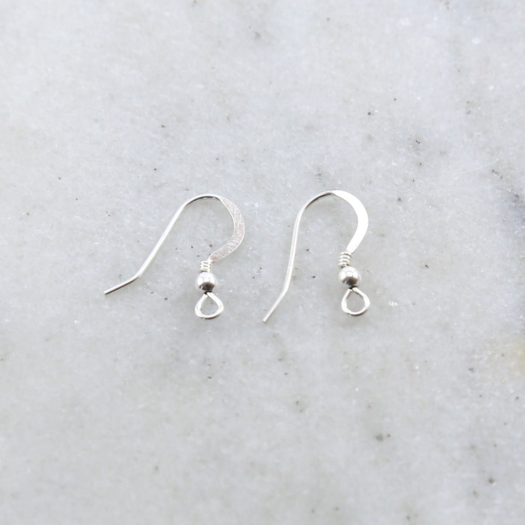 17mmx10mm Sterling Silver Earring Wire with Coil and Ball Ear Wires (2pc)