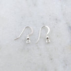 17mmx10mm Sterling Silver Earring Wire with Coil and Ball Ear Wires (2pc)