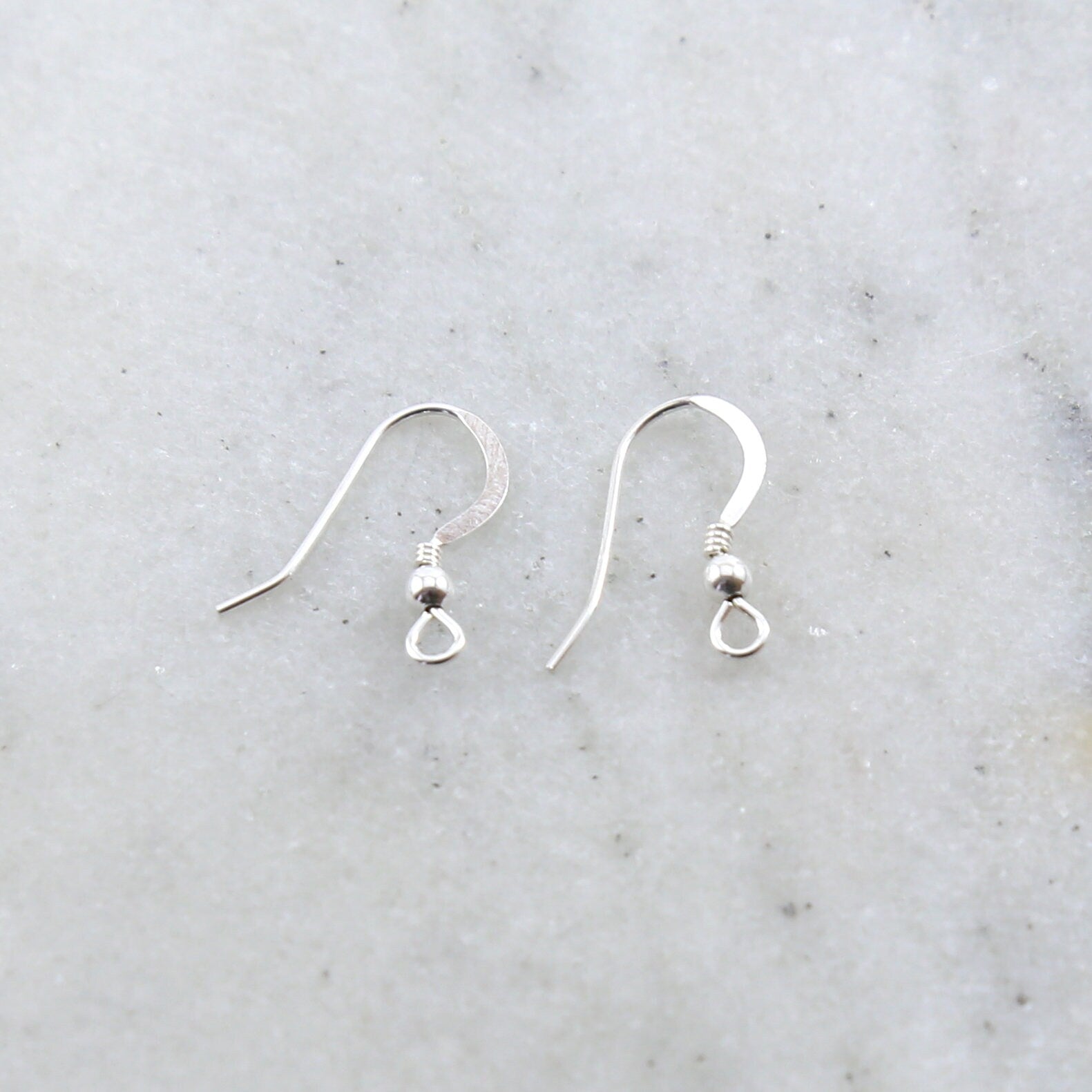17mmx10mm Sterling Silver Earring Wire with Coil and Ball Ear Wires (2pc)