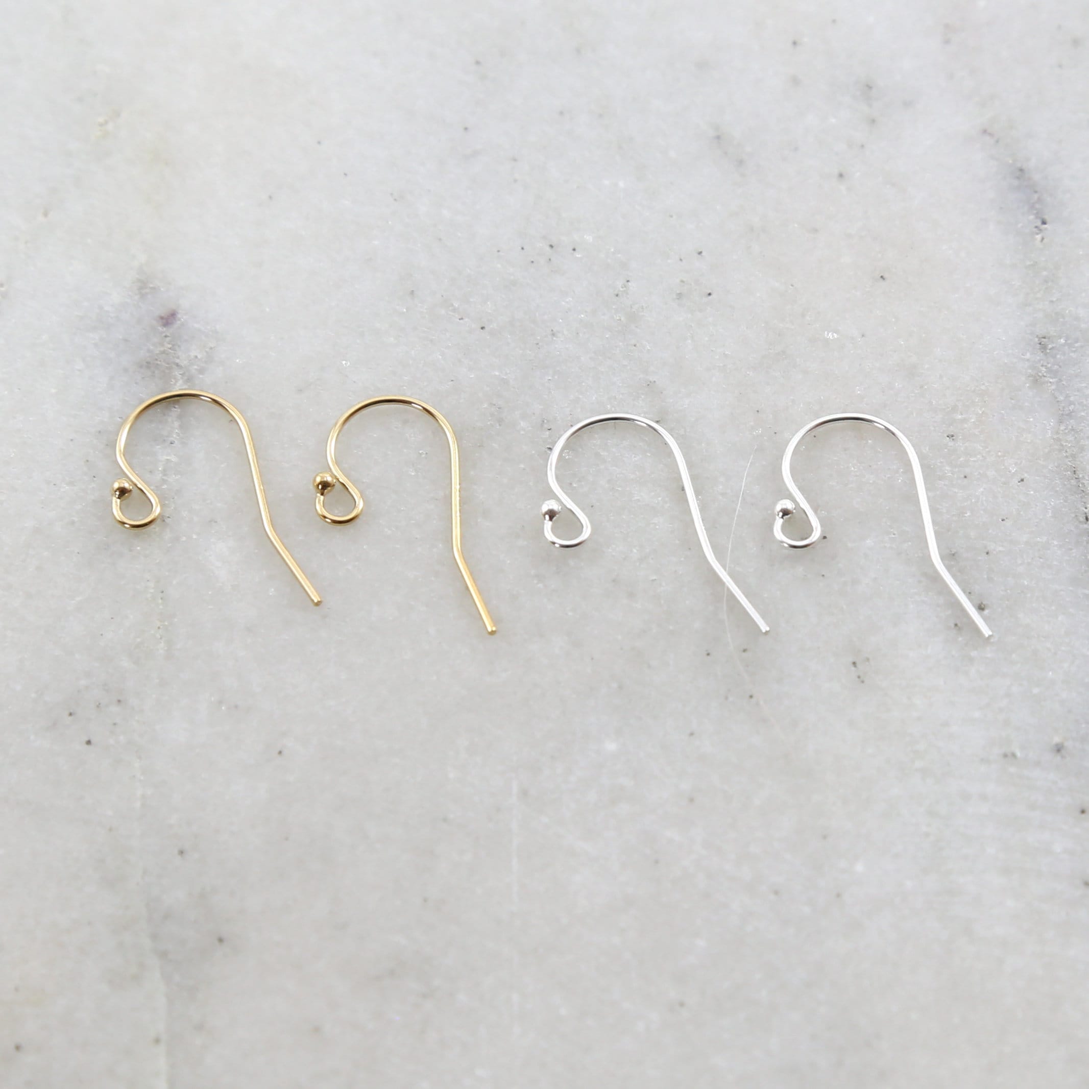 20mmx14mm Sterling Silver or 14K Gold Filled Ball End Ear Wire Earring (2pc)